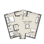 Studio (A) floor plan