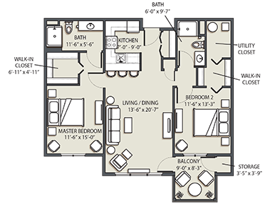 Two Bedroom F - renovated