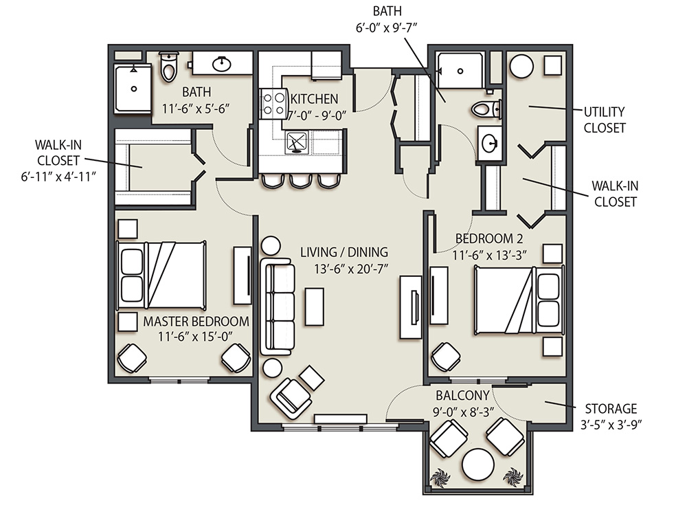 Two Bedroom F