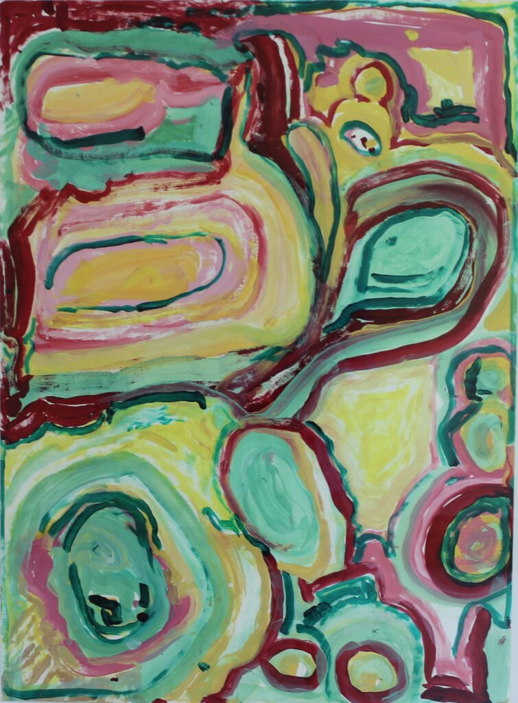 art at reception celebrating the artwork of Kendal at Hanover residents living with Alzheimer&rsquo;s or another type of dementia.