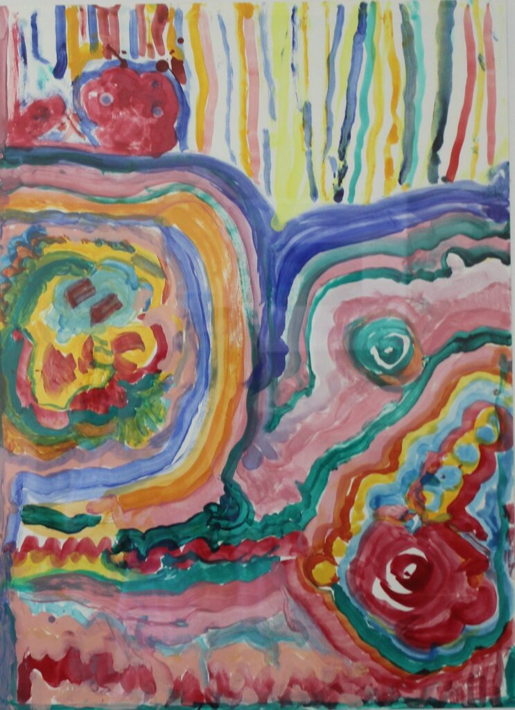 art at reception celebrating the artwork of Kendal at Hanover residents living with Alzheimer&rsquo;s or another type of dementia.