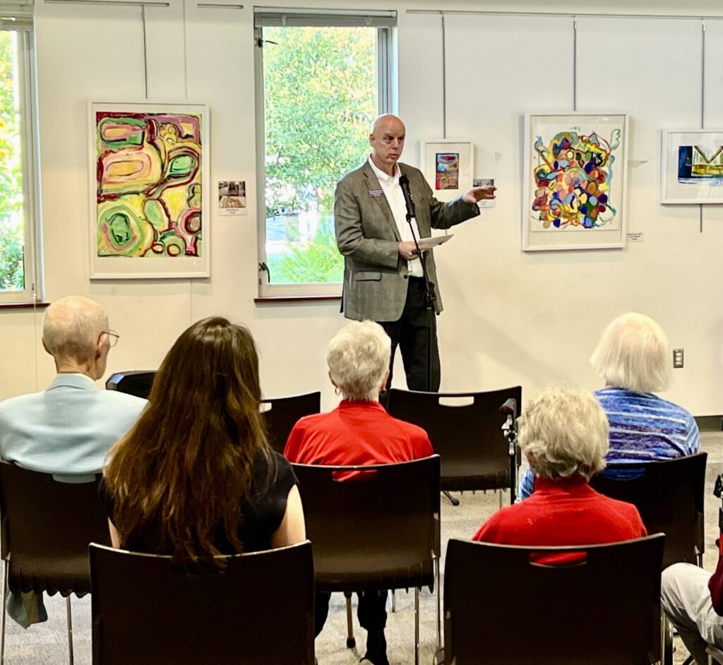 reception celebrating the artwork of Kendal at Hanover residents living with Alzheimer&rsquo;s or another type of dementia.